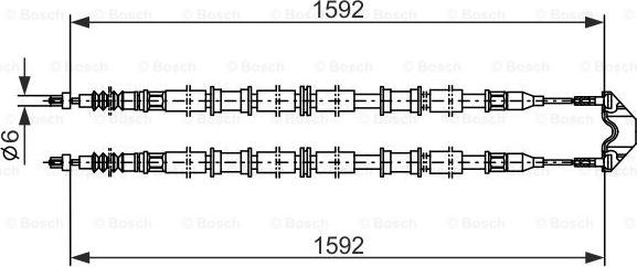 BOSCH 1 987 482 102 - Трос, гальмівна система autozip.com.ua