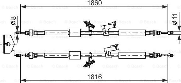 BOSCH 1 987 482 189 - Трос гальма autozip.com.ua