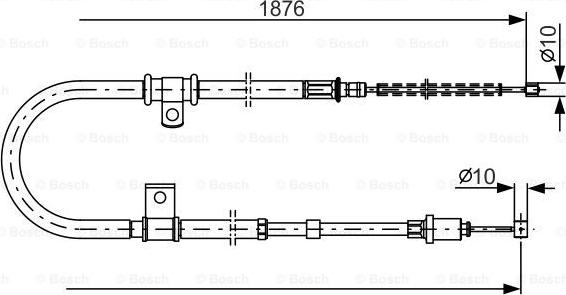 BOSCH 1 987 482 183 - Трос, гальмівна система autozip.com.ua