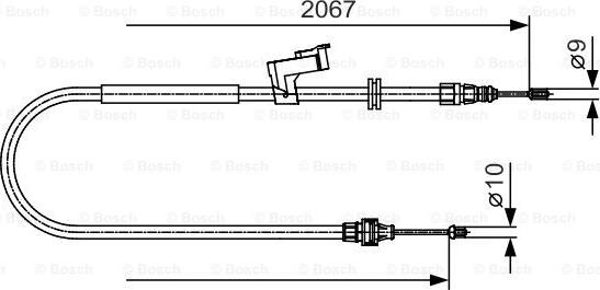 BOSCH 1 987 482 134 - Трос, гальмівна система autozip.com.ua