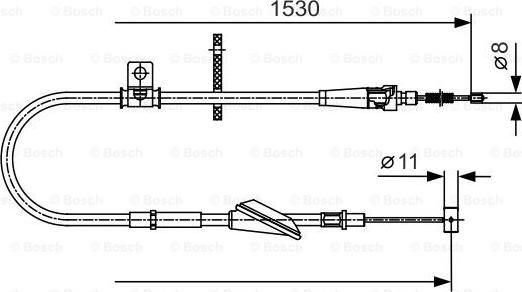 BOSCH 1 987 482 136 - Трос, гальмівна система autozip.com.ua