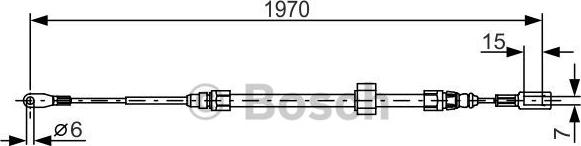 BOSCH 1 987 482 131 - Трос, гальмівна система autozip.com.ua