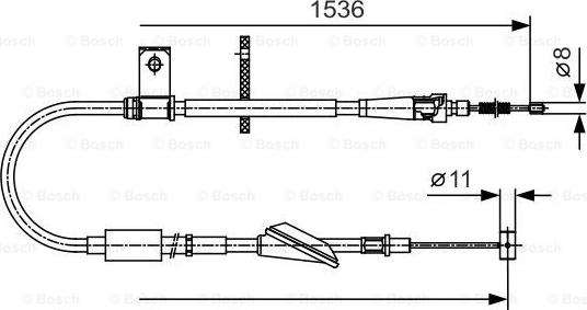 BOSCH 1 987 482 137 - Трос, гальмівна система autozip.com.ua