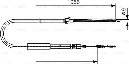 BOSCH 1 987 482 125 - Трос, гальмівна система autozip.com.ua