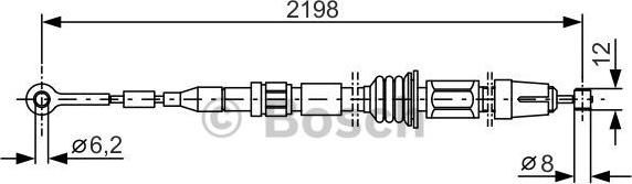 BOSCH 1 987 482 127 - Трос, гальмівна система autozip.com.ua