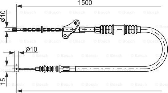 BOSCH 1 987 482 170 - Трос, гальмівна система autozip.com.ua