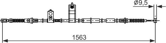 BOSCH 1 987 482 897 - Трос, гальмівна система autozip.com.ua