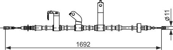 BOSCH 1 987 482 841 - Трос, гальмівна система autozip.com.ua