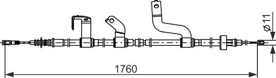 BOSCH 1 987 482 842 - Трос, гальмівна система autozip.com.ua