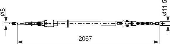 BOSCH 1 987 482 869 - Трос, гальмівна система autozip.com.ua