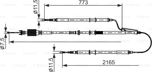 BOSCH 1 987 482 806 - Трос, гальмівна система autozip.com.ua