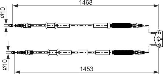 BOSCH 1 987 482 884 - Трос, гальмівна система autozip.com.ua