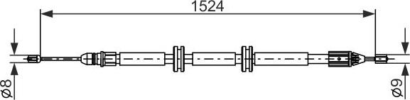 BOSCH 1 987 482 888 - Трос, гальмівна система autozip.com.ua