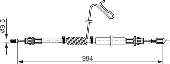 BOSCH 1 987 482 882 - Трос, гальмівна система autozip.com.ua