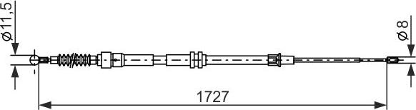 BOSCH 1 987 482 872 - Трос, гальмівна система autozip.com.ua