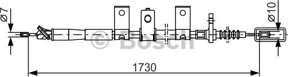 BOSCH 1 987 482 344 - Трос, гальмівна система autozip.com.ua