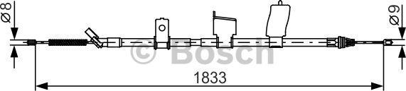 BOSCH 1 987 482 340 - Трос, гальмівна система autozip.com.ua