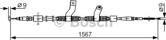 BOSCH 1 987 482 354 - Трос, гальмівна система autozip.com.ua