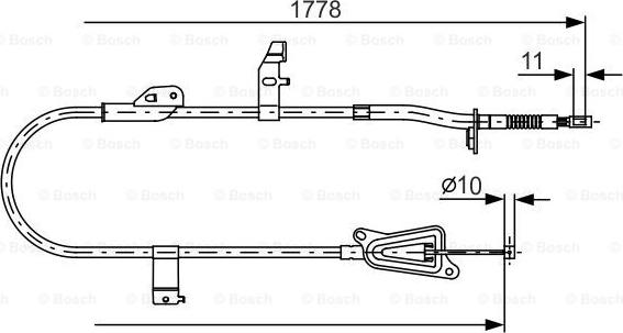 BOSCH 1 987 482 304 - Трос, гальмівна система autozip.com.ua