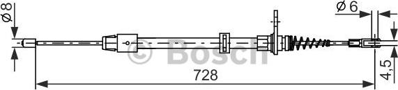 BOSCH 1 987 482 301 - Трос, гальмівна система autozip.com.ua