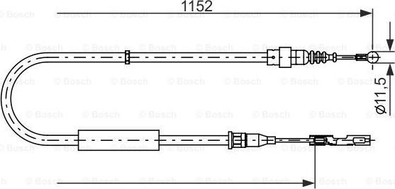 BOSCH 1 987 482 310 - Трос, гальмівна система autozip.com.ua