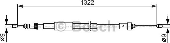 BOSCH 1 987 482 385 - Трос, гальмівна система autozip.com.ua