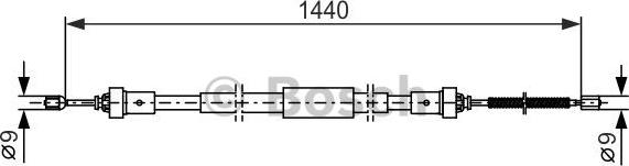 BOSCH 1 987 482 383 - Трос, гальмівна система autozip.com.ua