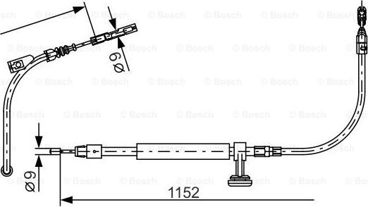 BOSCH 1 987 482 332 - Трос, гальмівна система autozip.com.ua