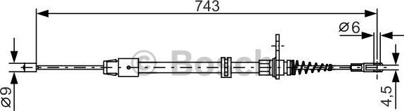 BOSCH 1 987 482 329 - Трос, гальмівна система autozip.com.ua