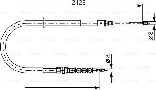 BOSCH 1 987 482 324 - Трос, гальмівна система autozip.com.ua