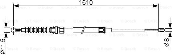 BOSCH 1 987 482 326 - Трос, гальмівна система autozip.com.ua