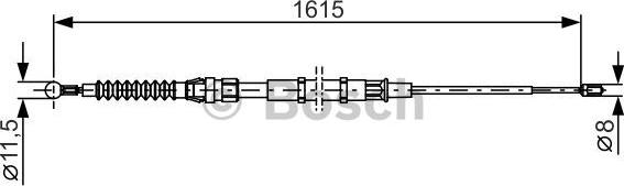 BOSCH 1 987 482 328 - Трос, гальмівна система autozip.com.ua