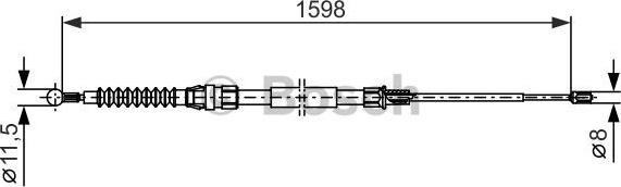 BOSCH 1 987 482 379 - Трос, гальмівна система autozip.com.ua