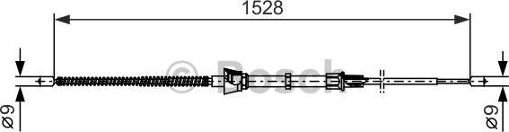 BOSCH 1 987 482 374 - Трос, гальмівна система autozip.com.ua