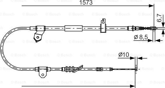 BOSCH 1 987 482 299 - Трос, гальмівна система autozip.com.ua