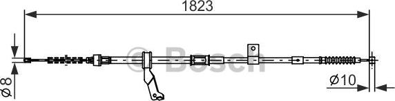 BOSCH 1 987 482 297 - Трос, гальмівна система autozip.com.ua