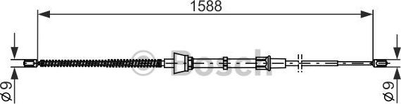 BOSCH 1 987 482 266 - Трос ручного тормоза задний VAG пр-во Bosch autozip.com.ua