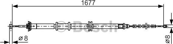 BOSCH 1 987 482 208 - Трос, гальмівна система autozip.com.ua