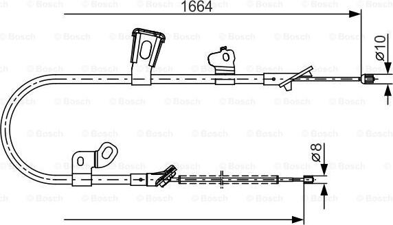 BOSCH 1 987 482 219 - Трос, гальмівна система autozip.com.ua