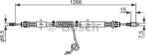 BOSCH 1 987 482 281 - Трос, гальмівна система autozip.com.ua