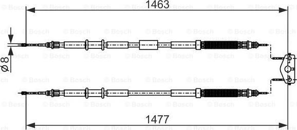 BOSCH 1 987 482 283 - Трос, гальмівна система autozip.com.ua