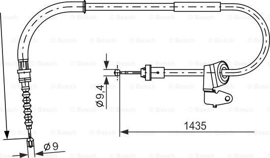 BOSCH 1 987 482 230 - Трос, гальмівна система autozip.com.ua