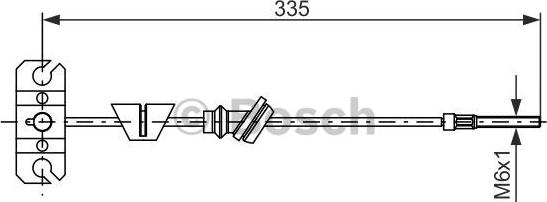 BOSCH 1 987 482 225 - Трос, гальмівна система autozip.com.ua