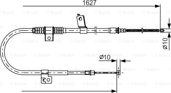 BOSCH 1 987 482 274 - Трос, гальмівна система autozip.com.ua