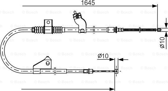 BOSCH 1 987 482 275 - Трос, гальмівна система autozip.com.ua