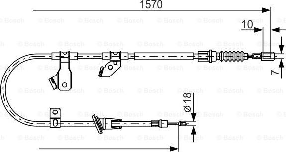 BOSCH 1 987 482 272 - Трос, гальмівна система autozip.com.ua