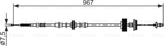 BOSCH 1 987 482 794 - Трос, гальмівна система autozip.com.ua