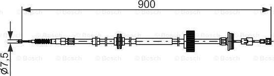 BOSCH 1 987 482 793 - Трос, гальмівна система autozip.com.ua