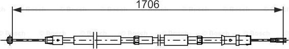 BOSCH 1 987 482 751 - Трос, гальмівна система autozip.com.ua