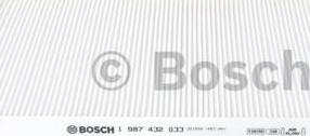 BOSCH 1 987 432 033 - Фільтр, повітря у внутрішній простір autozip.com.ua